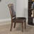  Traditional Brown Side Chair with Faux Leather Upholstery (Set of 2)