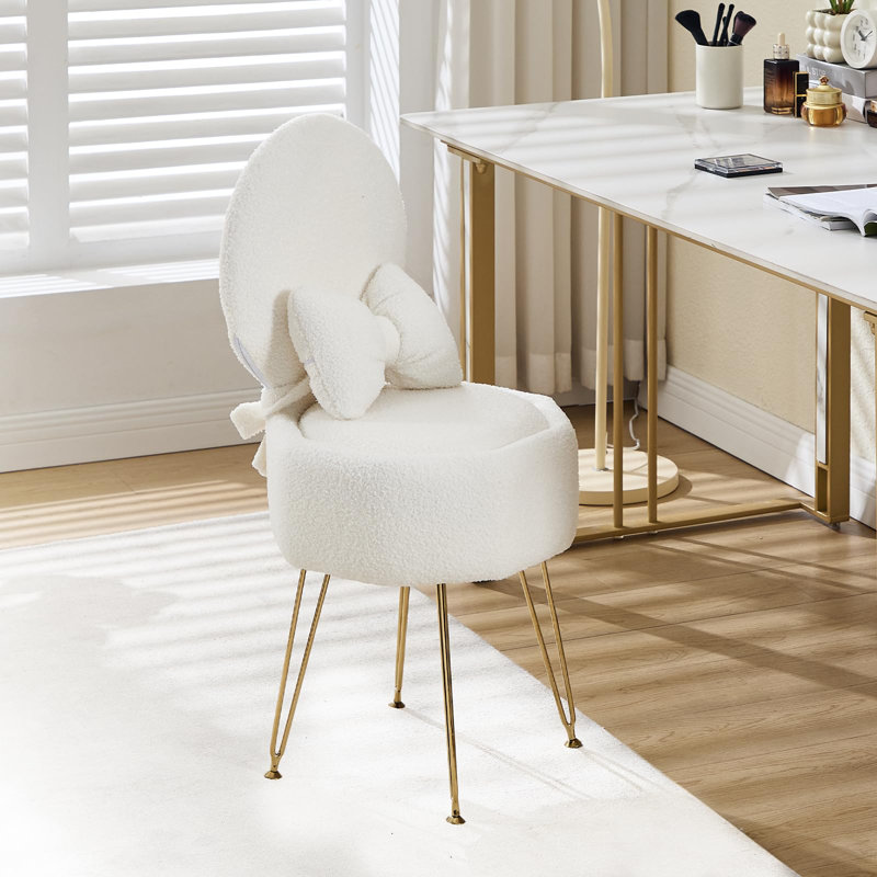 Upholstered Dining Chair, White