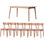 Megean Solid Wood Top Four Leg Base Dining Set