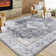 Oriental Machine Washable Rug with Rubber Backing for Living Room Vintage Non-Slip Dining Room Rug Easy-Cleaning Floor Carpet for Bedroom