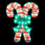 Silhouette de fenêtre de Noël 18,5 po