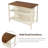 45" W Solid Wood Rustic Dining Table With 2 Open Shelves