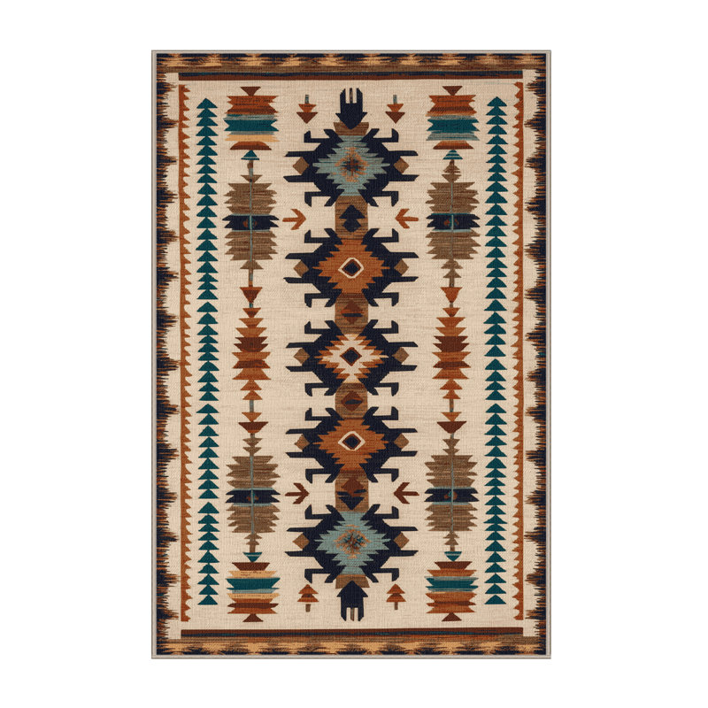  Tapis de style sud-ouest lavable Armadillo, Rectangle 8 pi x 12 pi