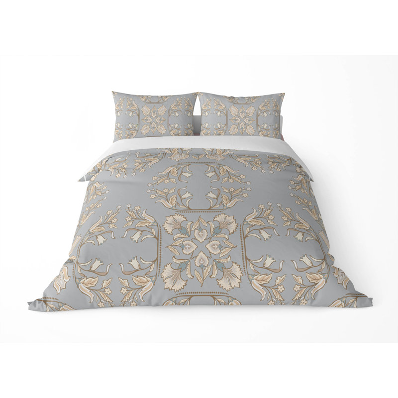 Ensemble d'édredon léger Rumi, Édredon très grand + 2 taies décoratives très , Gris