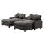 Canapé modulaire rembourré en chenille 111 po Camille avec 2 repose-pieds amovibles, ports USB et porte-gobelets Camille-129155635
