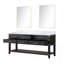 Meuble-lavabo double avec miroirs et tablette ouverte-443525576