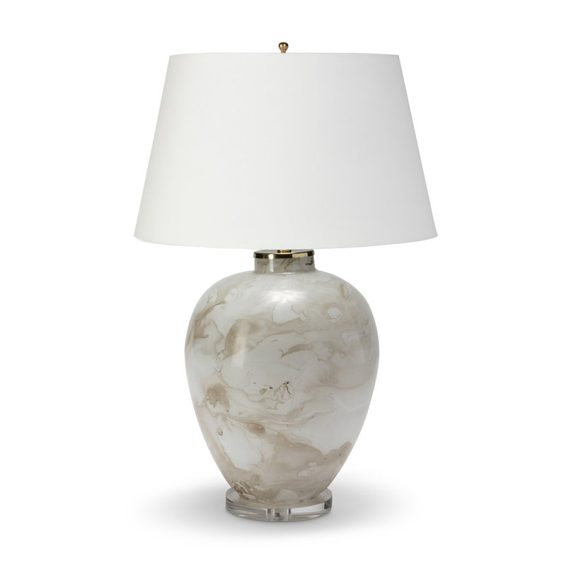 Nebula Table Lamp, Blue, Brown, Warm Grey Marble
