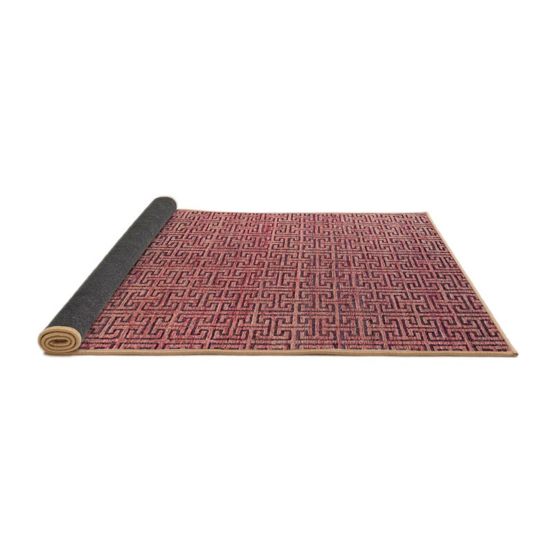Tapis décoratif multicolore à motif abstrait, Rond 5 pi