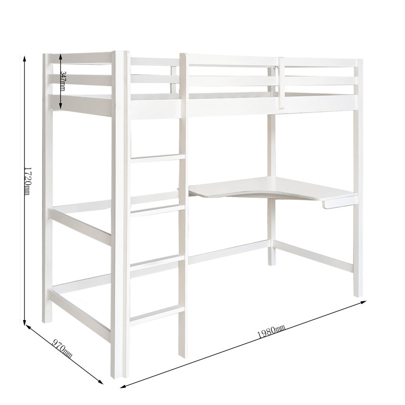 Rumer Glen 90 X 190cm High Sleepers, Grey