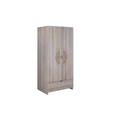 Shawny 2 Door Solid Wood Wardrobe