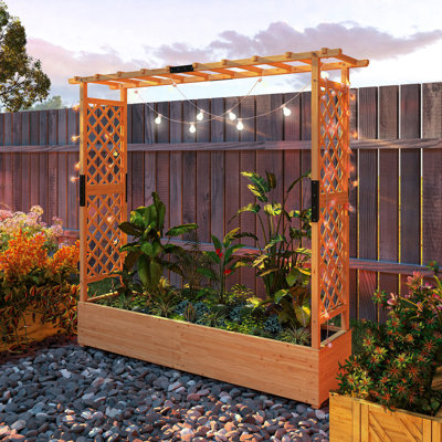 Wood Raised Garden Bed