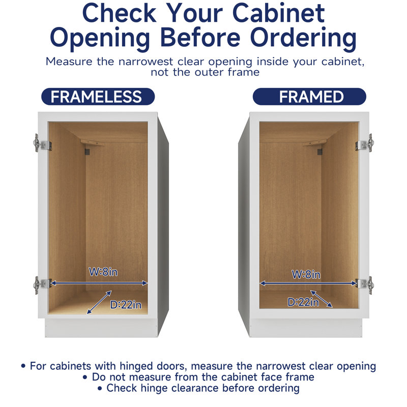 7.5" W x 21.5" D 2-Tier Pull Out Cabinet Organizer, Heavy-Duty Chrome Wire Sliding Drawer for Kitchen Base Cabinets, Pantry & Narrow Cabinet Storage