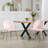 Modern Velvet Armless Side Dining Chairs-1480541483