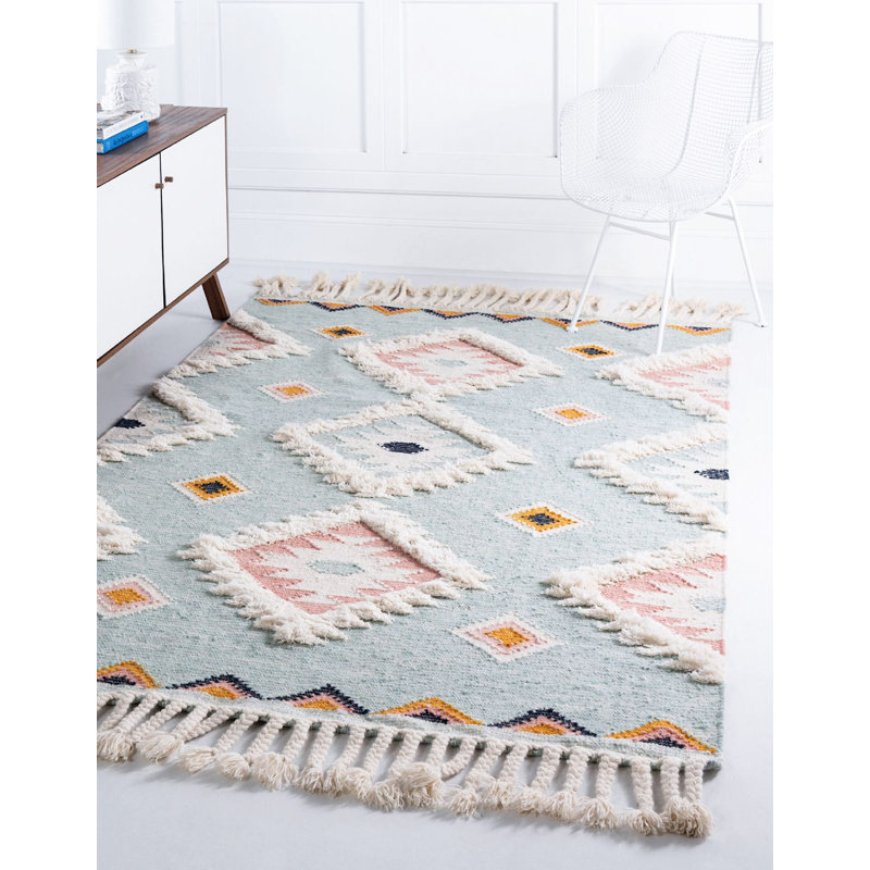Alenah Wool Southwestern Indoor Rug, Rectangle 8' x 10'