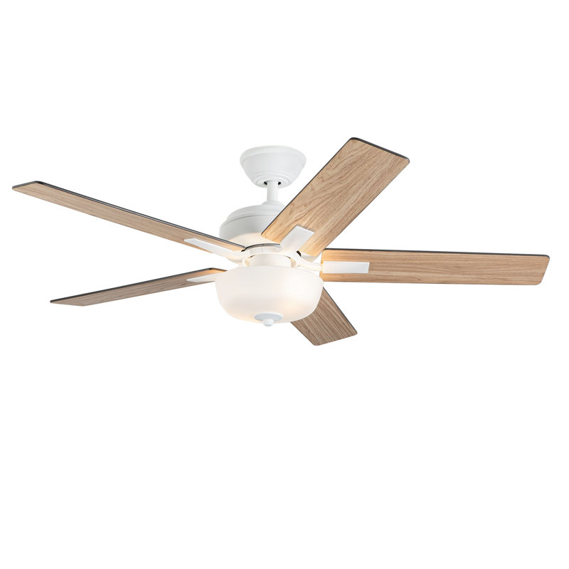 Erikson LED Ceiling Fan, White, Brown