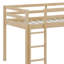 Lit simple mezzanine bas avec glissade, échelle, barrières de sécurité-2004822514