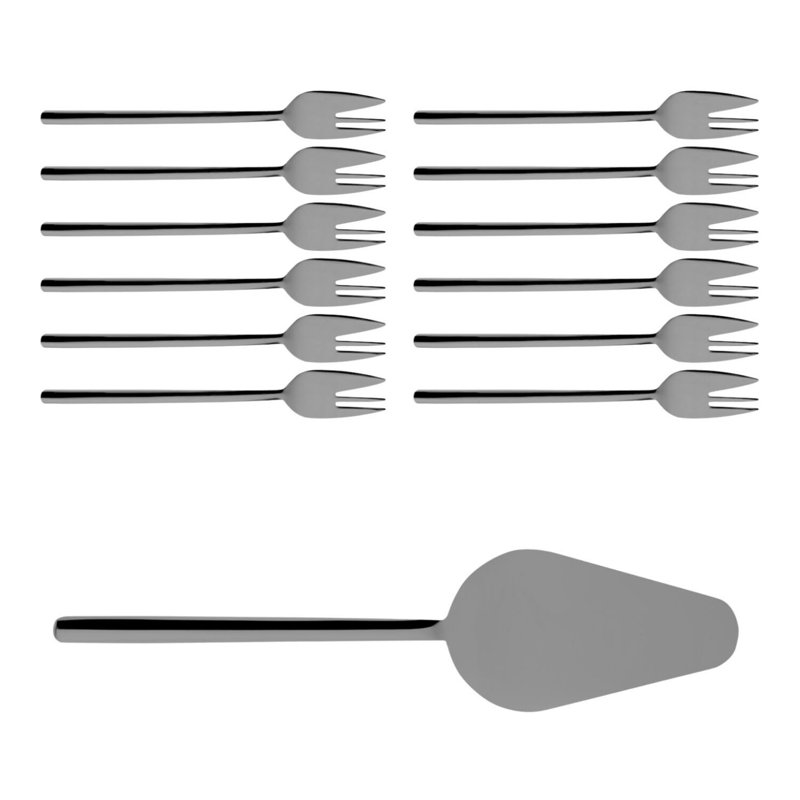Due Cake Set - 13 Piece, Black Gold