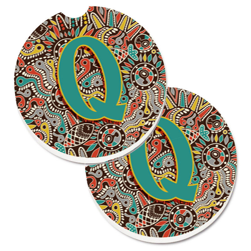 Sous-verre voiture tribal initial, Q