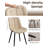 Marymar Leather Dining Chairs Set of 6 – Modern Upholstered Kitchen Side Chairs with Sturdy Metal Legs, Mid-Century Design for Dining Room, Restaurant & Office-985323085