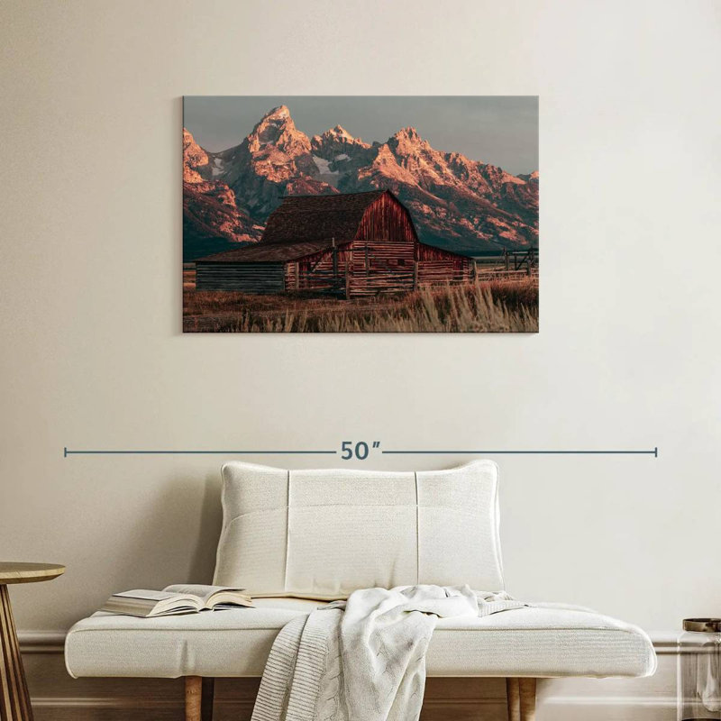 Lilie Scenic Teton Barn, H 24 po x l 36 po