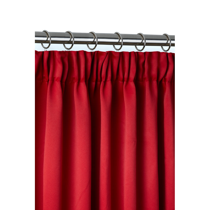 Cozine Blackout Curtain Pair, Red, 168 W x 183 D cm