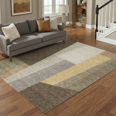 Tapis géométrique de qualité supérieure lavable à la machine Mayfield AMF2446