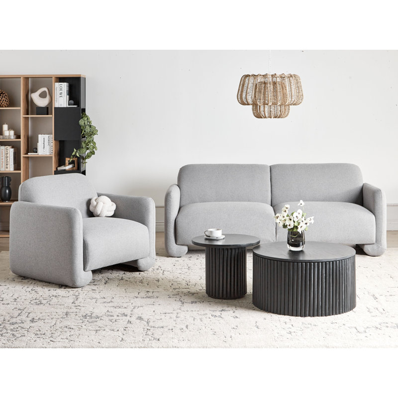 Billmyre 2 Piece Sofa Set, Grey