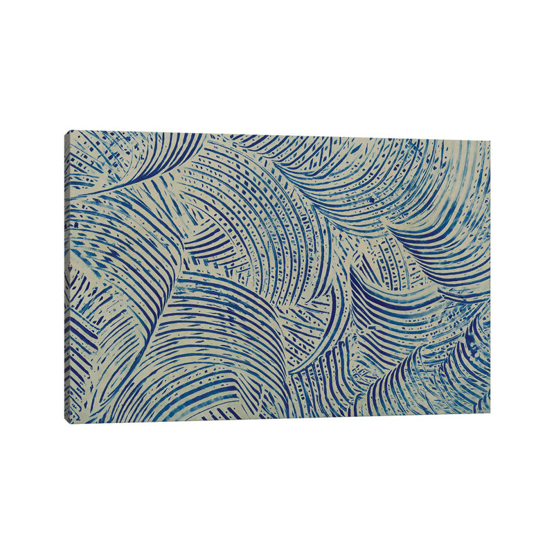 Textures In Blue V by Baxter Mill Archive - Wrapped Canvas Painting, 20.32 cm H x 30.48 cm W