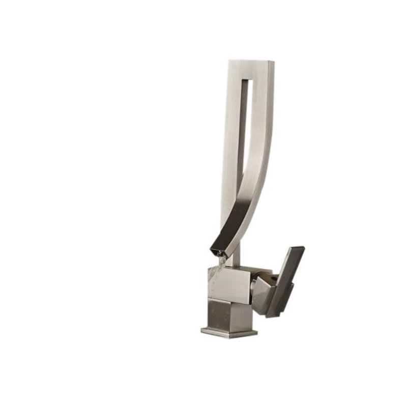 Peyton Juno Miles Chrome Finish Bathroom Sink Faucet Modern Single Handle Design