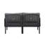 Ensemble de conversation pour patio 3 pièces, ensemble de mobilier modulaire d'extérieur moderne avec table basse carrée, siège épais à coussin épais pour porche et balcon-1812853027