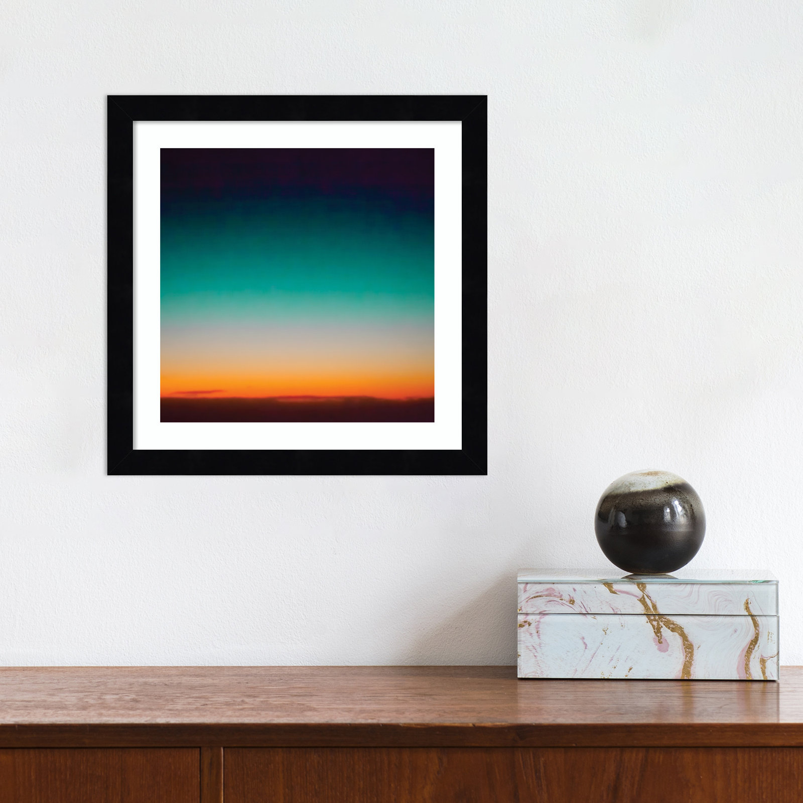 Sunrise Flying by Caroline Mint, Black, 12.25" H x 12.25" W x 0.88" D