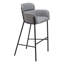 Chaise de bar 30 po gris ardoise et noir en acier et tissu