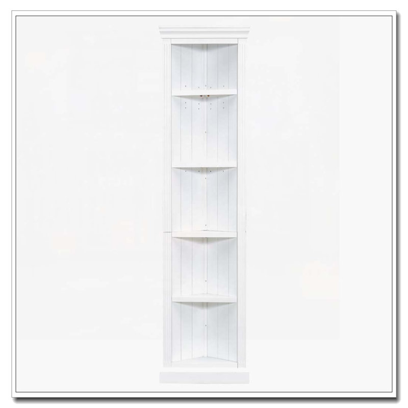Bibliothèque d'angle à 5 niveaux avec éclairage DEL