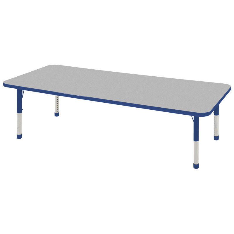 Laminate Adjustable Rectangle Activity Table, Blue