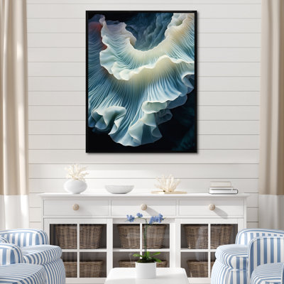 Reproduction sur toile turquoise et anémone - plage et océan