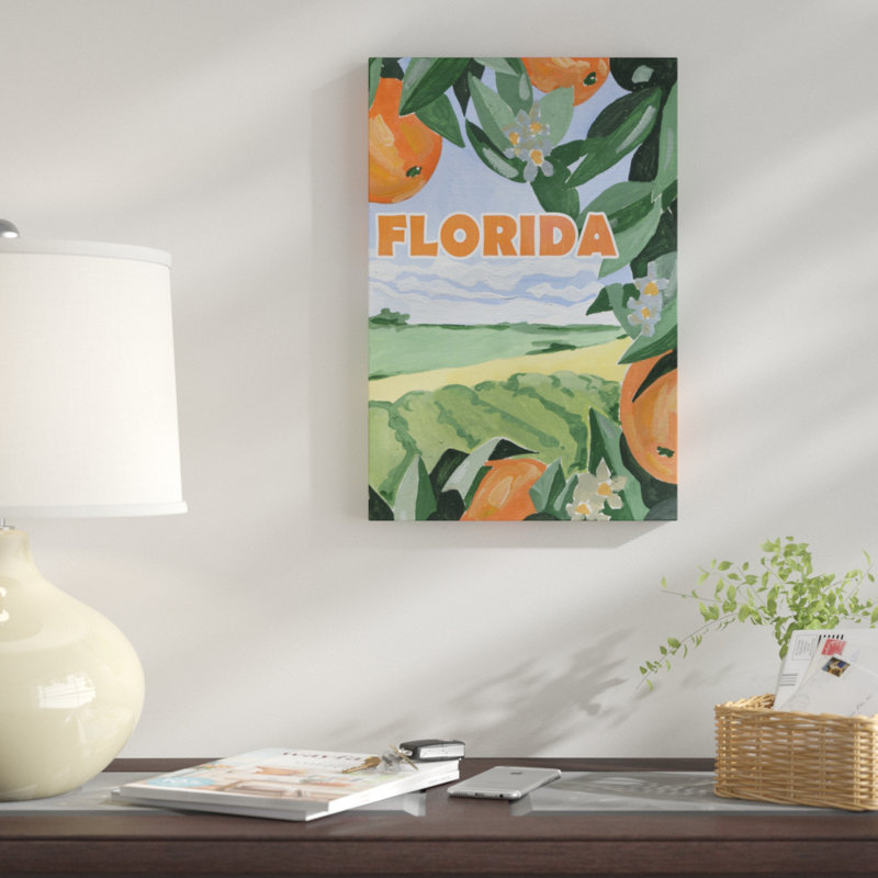 Quelque part en Floride - impression sur toile tendue, H 36 po x l 24 po x P 1,5 po