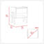 Table de chevet Hyacinth, un tiroir, une tablette ouverte