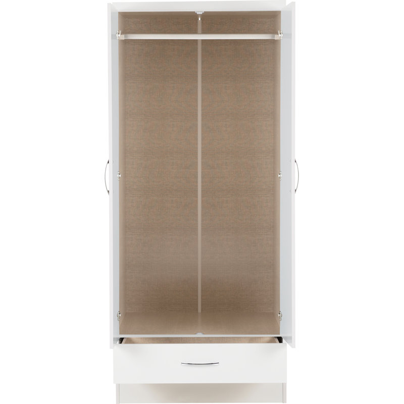 Cascio 2 Door Wardrobe, White Gloss