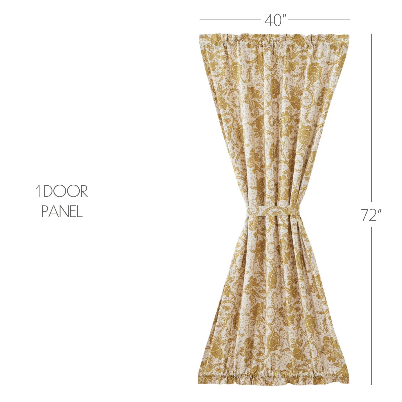 Room Darkening 100% Cotton Curtain, 40" W x 72" L
