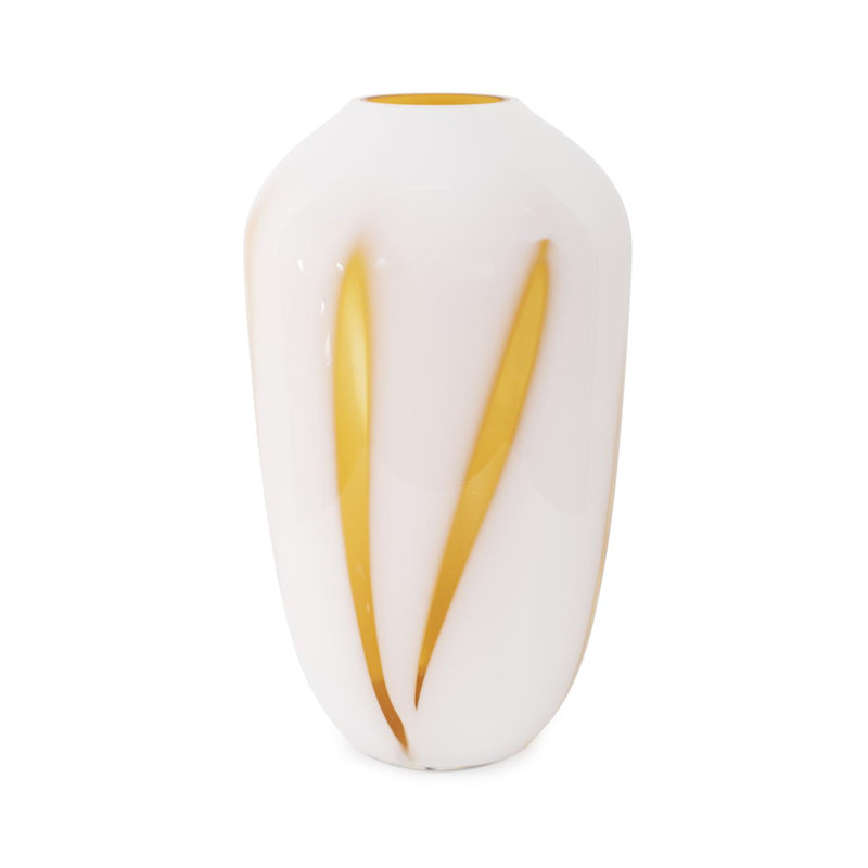 Grasberg Glass Vase- Short, 13.75" H x 7.5" W x 7.5" D