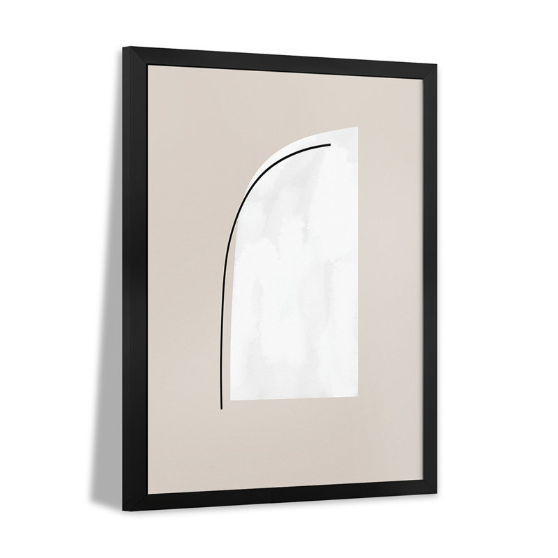 Lignes courbes noires - reproduction d'art murale - affiche de galerie, H 32 po x l 24 po