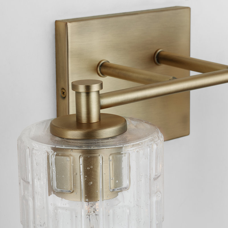 Éclairage de meuble-lavabo indépendant à intensité variable, Laiton vieilli, 3