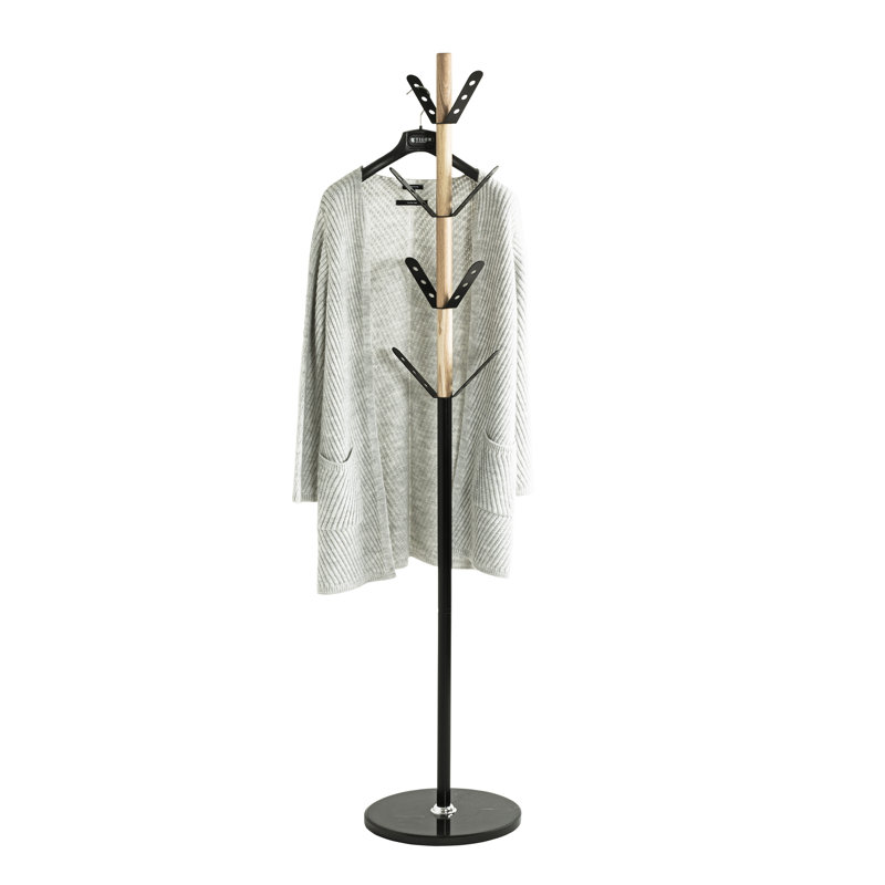 Metal Freestanding 8 - Hook Coat Rack, Black