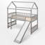 Twin Size Low Loft Bed With Slide-1938407776