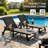 HDPE Chaise Lounges – Adjustable 5-Position Outdoor Recliners with Wheels & Cup Holders, Weather-Resistant for Patio, Pool, Garden, Black, Set of 2-1615306784-1615306797