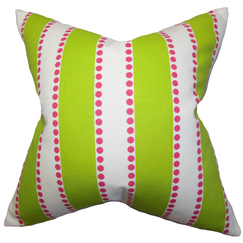 Cotton Reversible Throw Pillow, Pink, 20" H x 20" W