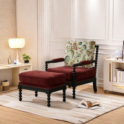Chaise texturée en tissu jacquard