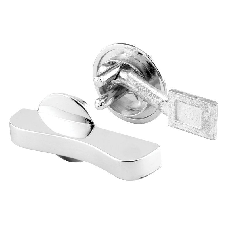 Loquet ADA dissimulé avec levier Jumbo Prime-Line, boulon à pointe plate, zamak coulé, chrome (paquet de 1)