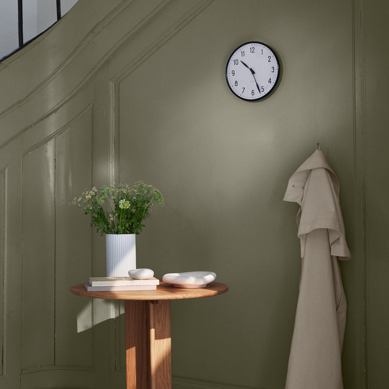 Station Wall Clock, White/Black, Extra Large