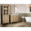 Teck d'Atlanta 22 po D Meuble-lavabo décalé à droite en gris clair avec quartz Cove-110352802